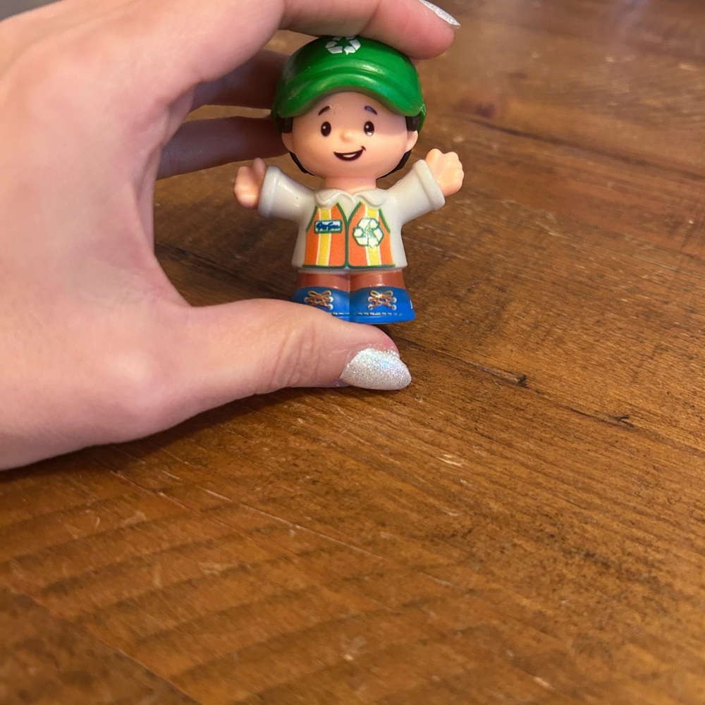 Fisher Price Little People recycling worker as is